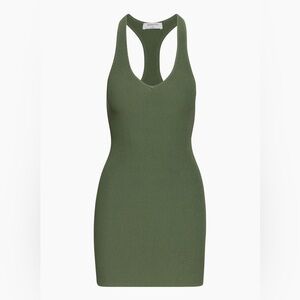 Babaton Sculpt Knit Olive Dress